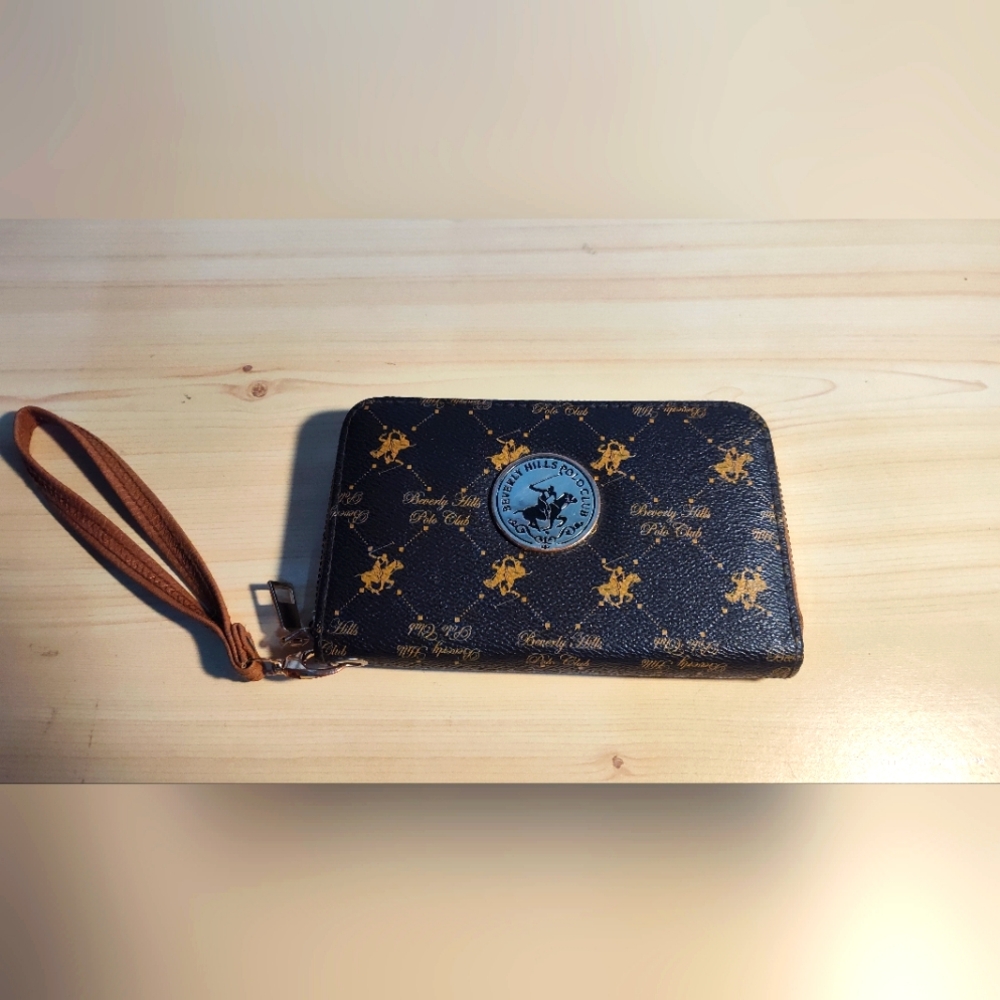 Brown and Black Wristlet Wallet